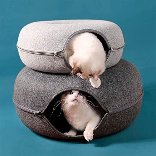 Легло-тунел за котки с самоочисткой за котки и 6, играчки, легло-пещера за котки, Устойчиво на надраскване,