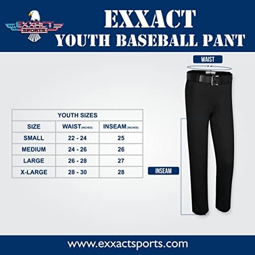 Exxact Спортни Панталони и Бейзболни с Подтяжкой За момчета - Младежки Панталони и Бейзболни Пълна Дължина, Бейзболни панталони, Без Закопчалка За Момчета