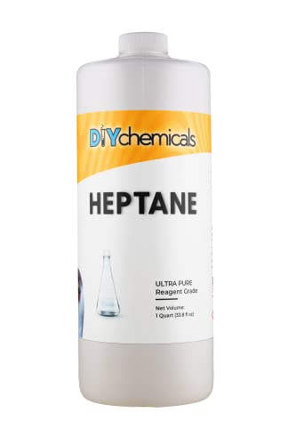 Н-гептан DIYChemicals - Лабораторен гептан висока степен на чистота, Промишлен Неполярный разтворител за цимент, Мастило,