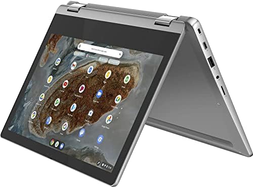 2022 най-Новият лаптоп Lenovo Flex 3 с 11,6-инчов HD сензорен екран 2-в-1 Chromebook, 8-ядрен процесор MediaTek MT8183