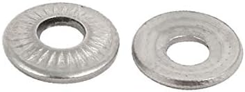 Клиновидная стопорная миене X-DREE M3 304 от неръждаема стомана, Сребрист цвят 50 бр. (неокисляемая Cuña de acero M3 304, arandela de bloqueo, tono plateado, 50 piezas