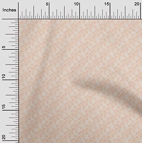 Памучен батистовая плат прасковено цвят oneOone, материал за шиене с шевронами, кърпа с принтом ширина 56 см-4962