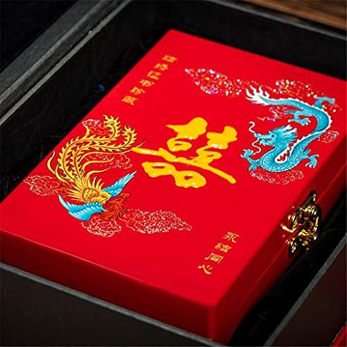 JYDQM Лакирани Кутии За Бижута В Ретро Китайски Стил в Ковчег За Съхранение на Бижута, Сватбени Подаръци, Кутии За Пръстени Калъф За Бижута