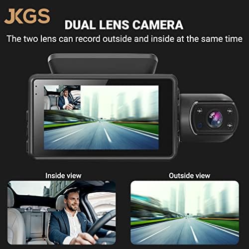 Автомобилна таблото помещение JKGS HD - Предни и вътрешен автомобилен монитор с SD-карта, 32G, помещение за