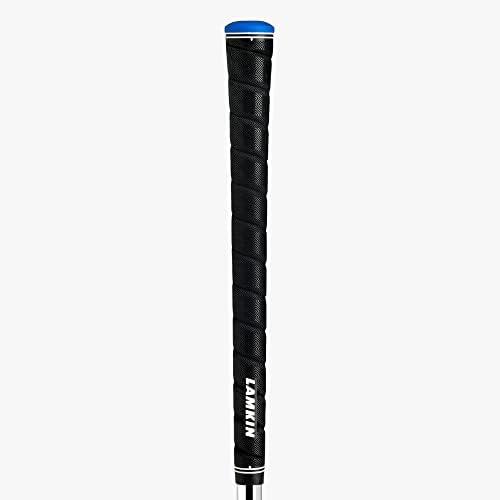 Дръжки за голф Lamkin Sonar + Wrap, дръжки, с отпечатъци от пръсти Lamkin и технологията на GENESIS, Черен / Син
