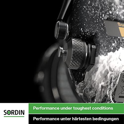 Sordin Supreme PRO X - Активна защита на слуха, Защитни слушалките с Шумопотискане и гелевыми вложка - Черна