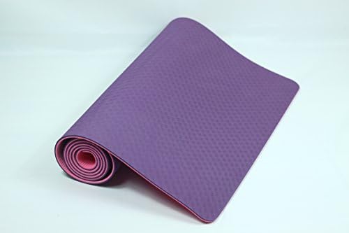 Килимче за йога Dharmat TPE - еко двуслойни килимче за йога 6 мм, 72 X 24, противоскользящий, лек и удобен, в переноске, не съдържа латекс и PVC.