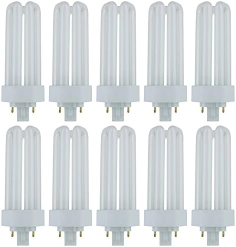 Sunlite PLT26/E/SP41K/10PK 4100K флуоресцентни лампи студен бял цвят с мощност 26 W PLD с тройно U-образна двухтрубкой КФЛ