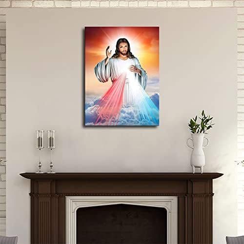 Плакат на Свещеното сърце на Исус и Естетика, Стенно Художествено Изображение, Принт, Модерни Постери за декор