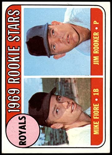 1969 Topps 376 Начинаещи Роялз Майк Фиоре /Джим Рукер Канзас Сити Роялз (Бейзболна картичка) БИВШИ членове на Роялз