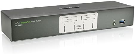 4-Портов превключвател, DisplayPort KVMP от IOGEAR - 4K 30 Hz - 2-Портов хъб USB 3.1 Със скорост 5 gbps - Въвеждане
