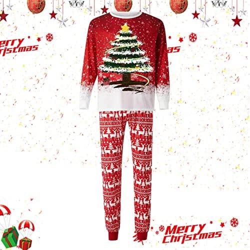 Семейни комплекти за коледни почивки за възрастни и деца, Пижамная дрехи за почивка-youeneom-Коледна пижама за семейства