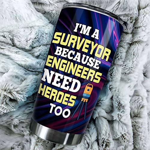 Чаша за Землемера MEDROC От Неръждаема Стомана, 20 грама, в света най-Добрия Подарък за землемера Инженер Нужда от Герой