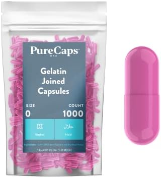 PurecapsUSA – Празни розови желатинови капсули, под формата на таблетки - се разтварят Бързо и лесно да се абсорбира - Без