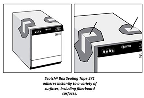 Оборудване запечатване лента за опаковане на талк на прах 3 М 371, 42 мм x 1500 m, по 6 броя в опаковка на Едро