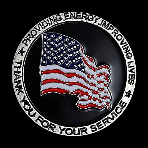 Монета с Флага на Съединените американски Щати, с Колекционерска стойност, които осигуряват Енергия, Подобряване на живот, Монета на САЩ, сребърно покритие Възпоме