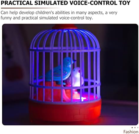 Играчка клетка за птици Toyvian с живи домашни любимци, Активируемая глас, Пластмасови Пеенето, Щебечущие, Порхающие