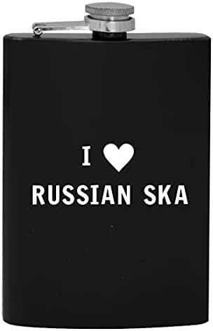 Аз с цялото си Сърце Обичам руския Ска - Фляжку с Хипповым Алкохол на 8 унции