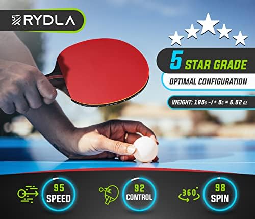 Rydla Professional Ping Pong Paddle – Ракета за тенис на маса, която ще изведе на уменията си, на ново ниво, благодарение на технология от въглеродни влакна и эргономичному дизайн ??