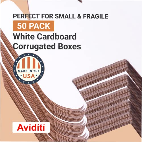 AVIDITI Small Доставка Boxes 5 L x 4W x 4H, 50 опаковки | Сгъваема кутия от велпапе, защитени от раздавливания за доставка,