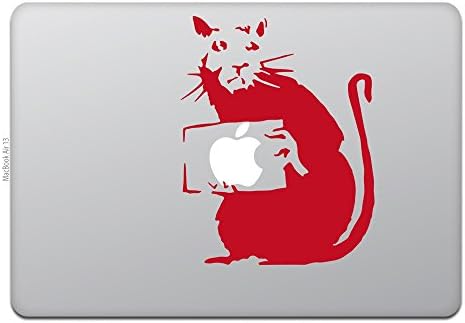 Добър магазин за MacBook Air/Pro 13 Стикер на MacBook Плъх Banksy Rat Banksy Red M749-R