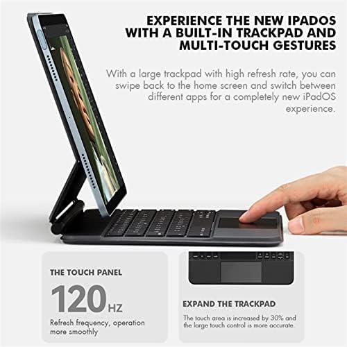 Калъф HAODEE за iPad 12,9 инча с подсветка на клавиатурата (Размер: 12,9 инча)