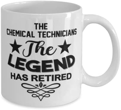 чаша за химици, Легендата се пенсионирах, на Новост, на Уникални Идеи за подаръци за химици, Чаена Чаша, Чаена Чаша Бял цвят
