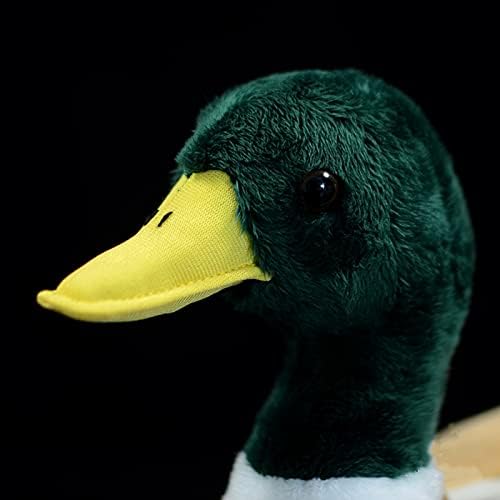 Мека играчка lilizzhoumax Mallard Duck, Реалистична Плюшен патица, Супер Меки плюшени Играчки за деца, Фигурка
