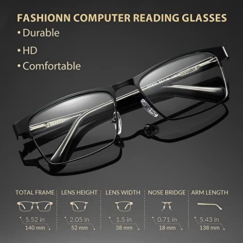 Gaoye, 5 комплекта Очила за четене със синя светлина, Мъжки И Женски Очила За четене В Правоъгълна Метална Рамка, Блокиране на Компютърни Игри, Прозрачни Лещи UV400