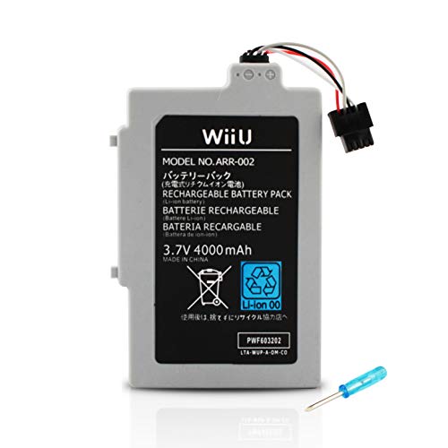 Тайният Взаимозаменяеми батерия с Капацитет 4000 mah с кнопочным устройство за геймпада на Wii U