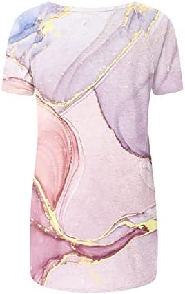 Лятна Есенна Блуза с Къс ръкав, Риза за дами 2023, Модни Памучен Тениска с Кръгло Деколте и Графичен Дизайн Свободно