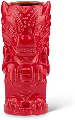 Фантастична чаша Geeki Tikis Red Dragon | Официалната Керамична чаша в стил Тики серия Fantasy | Побира 17 грама