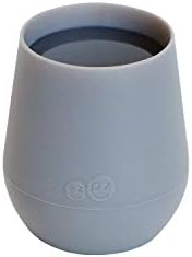 ez pz Tiny Cup 3 опаковки (коралов, основни вар и сиво) - Тренировочная чаша от силикон за бебета - Разработена
