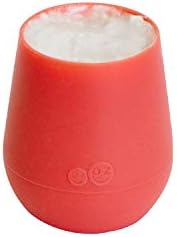 ez pz Tiny Cup 3 в опаковка (синьо, корал и основни вар) - Тренировочная чаша от силикон за бебета - Разработена