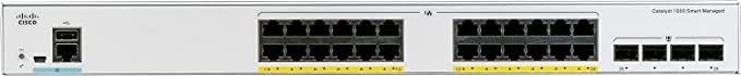 Мрежов суич, 24 порта Gigabit Ethernet PoE+, бюджет PoE 370 W, разширено Ограничен (C1000-24FP-4X-L)