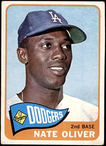 1965 Topps 59 Нейт Оливър Лос Анджелис Доджърс (Бейзбол карта) GD+ Доджърс