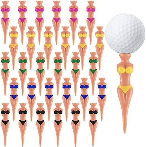 Skylety Забавни Тениски за голф Lady Момиче Golf Tees, 76 мм / 3 Инча Пластмасови Тениски за голф Pin up, Домашни Дамски Тениски за голф, Аксесоари за тренировки по Голф, Подарък от