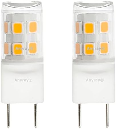 Anyray (2)-Преносими LED лампи Г-8 с мощност от 2 W за микровълнова печка Maytag Whirlpool JennAir Samsung мощност 20 W 4713-001165 (Дневен бяло 6000 К)
