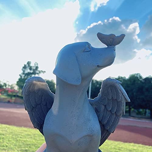 С леко сърце Риба Син Камък Крило на Ангел Статуя на Куче Мемориал Статуетка, Оставени от Камък на Паметта, Загуба на Съчувствие