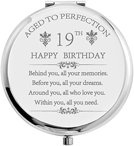 COFOZA 2004 19th Подаръци честит Рожден Ден От Неръждаема Стомана и Розово Злато Компактно Карманное Пътно Огледало
