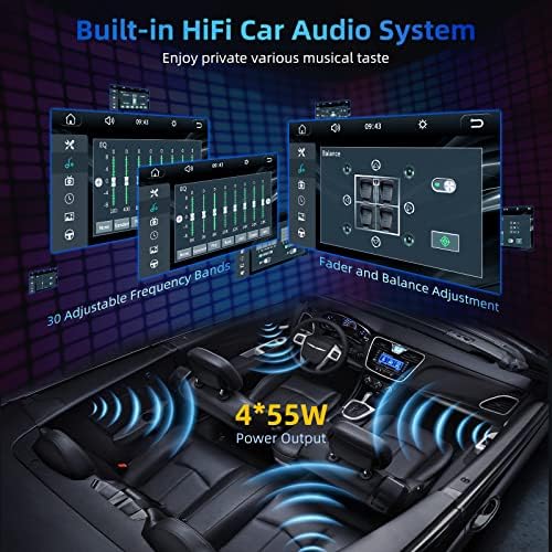 Автомобилна стерео система на двоен Din със CD/DVD плейър - CarPlay & Android Auto, Автомагнитола с Bluetooth, 7-инчов сензорен екран с висока резолюция, Камера за обратно виждане, USB /TF/