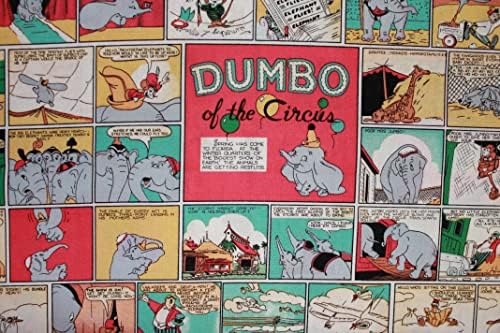 Плат Дъмбо Dumbo Circus Приказки, продадени The Fat Quarter (18 X 22), Новата BTFQ