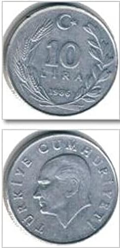 Европейска Турция 500 000 Мили монети 2002 година на издаване Подарък колекция от чужди монети 10 Лирадей Монетен година Скучна Подарък колекция от чужди монети
