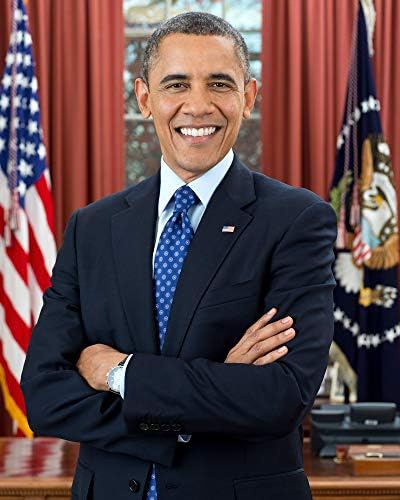 Снимка на Барак Обама - Историческо произведение на изкуството 2012 година - Портрет на Президента на САЩ - (8,5 x 11) -