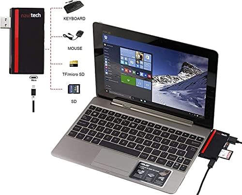 Navitech 2 в 1 Лаптоп /Таблет USB 3.0/2.0 на Адаптер-hub/Вход Micro USB устройство за четене на карти SD/Micro SD слот, Съвместим с лаптоп Acer Aspire 5 15,6