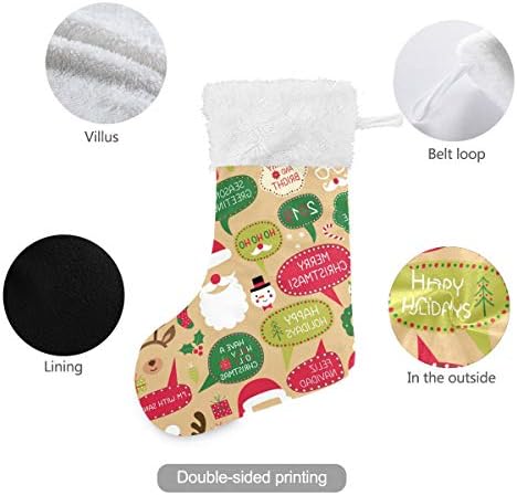 Коледна украса PIMILAGU Коледни Чорапи, 1 Опаковка 17,7 инча, Окачени Чорапи за Коледна украса