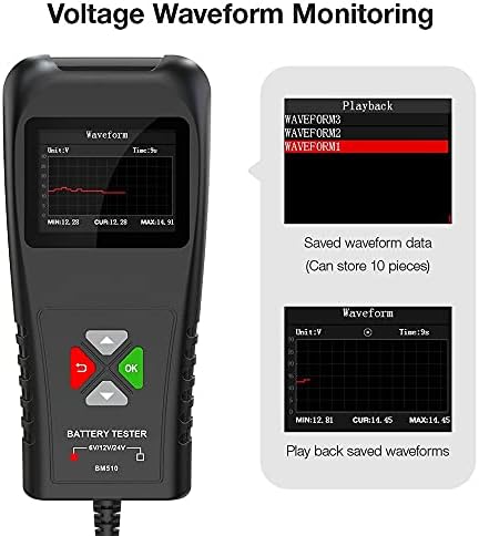 KXDFDC точност ръководят Анализатор на Заряд на Батерията BM510 6V 12V 24V 2000CCA за Кола, Проворачивающий Упражнения, Диагностични Инструменти, Тестер за Батерии