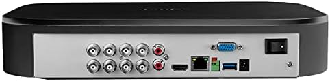 Lorex D861A82B 4K Ultra HD 8-канален Аналогов видео рекордер на хард диск с капацитет 2 TB, с интелигентни откриване на движение, гласов контрол Умен дом, 1 слот за твърд диск, Рабо
