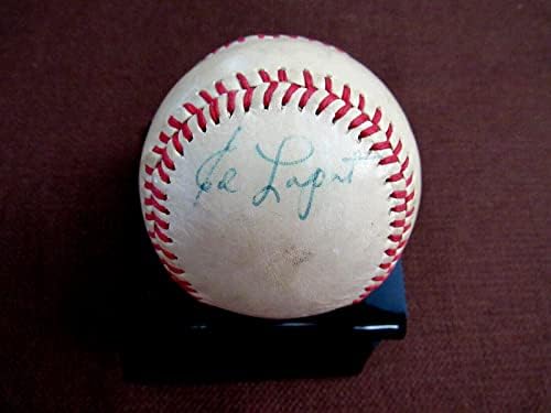 Еди Ед Лопати 5x Wsc Ню Йорк Янкис Подписа Автограф Vtg Gu'ед Wilson Baseball Jsa - Бейзболни топки с автографи