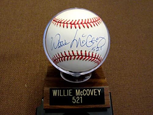 Уили Маккови 521 Hr Sf Джайънтс Падрес Копито Подписа Автограф на бейзболен базата Jsa Vtg Onl - Бейзболни топки с автографи